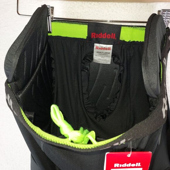Riddell Mens L Football Girdle 5 Pad Integrated Padded Shorts Black NWT - Picture 7 of 13
